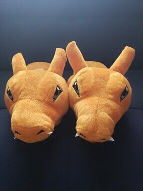 Pokemon Charizard Plush Slippers Orange Dragon Plushy Cozy Pokémon